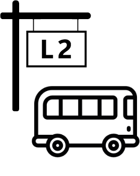 Icono Línea 2 del bus lanzadera para Pirineos Sur 2024